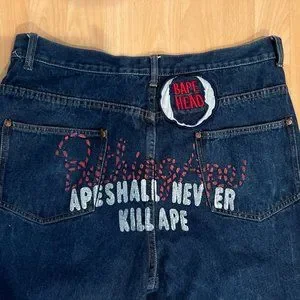 Bape | Jeans | Vintage 200s Bape Bating Ape Shall Never Kill